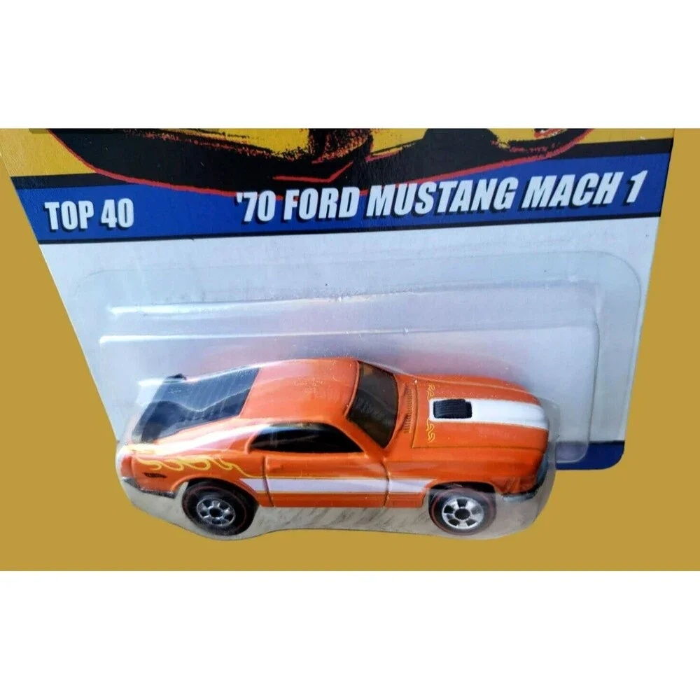 2008 Hot Wheels '70 FORD MUSTANG MACH I Since '68 TOP 40 Orange 1:64 #M1544 MOC